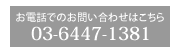 電話でのお問い合わせはこちら［03-6447-1381］